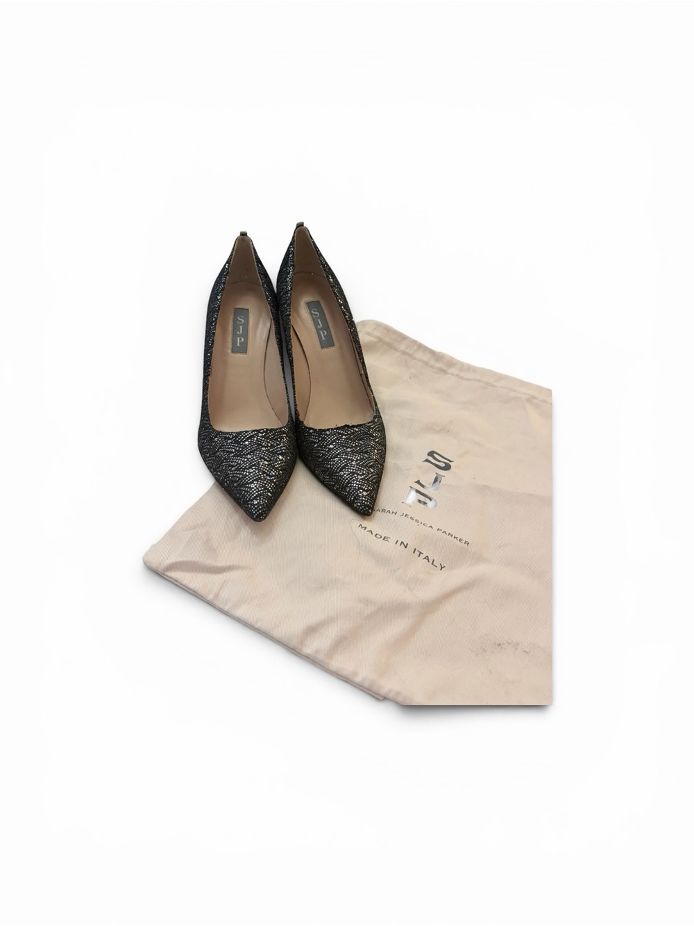 SJP by Sarah Jessica Parker Fawn Glitter Pumps | Size 37.5 | 100 mm heel - Picture 2 of 9